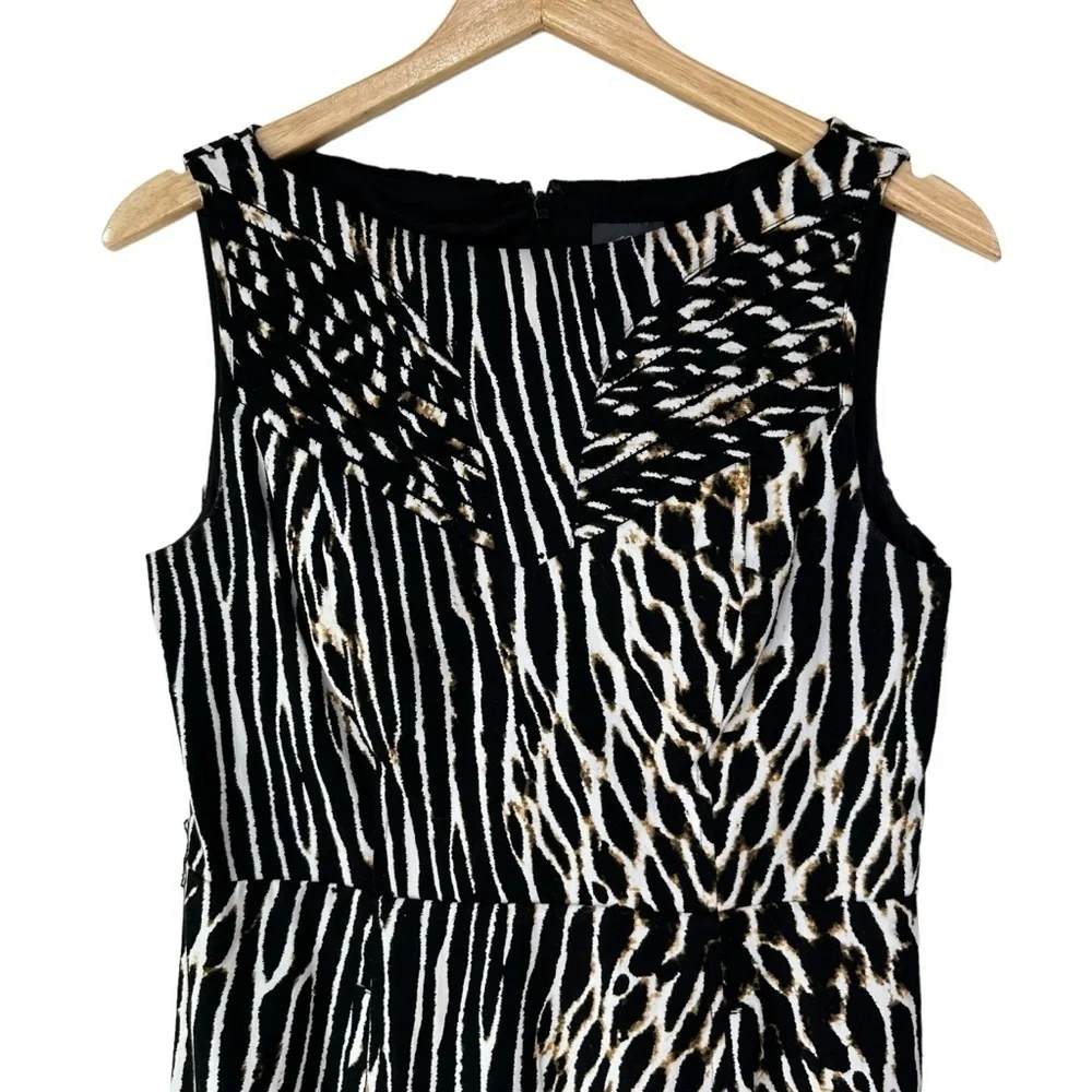 Vince Camuto Sleeveless Animal Print Zipper Back Dress, 8